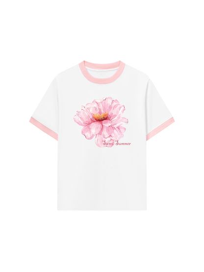 Áo Thun Ringer Relaxed Fit Sweet Summer