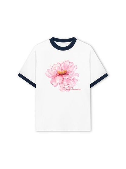 Áo Thun Ringer Relaxed Fit Sweet Summer