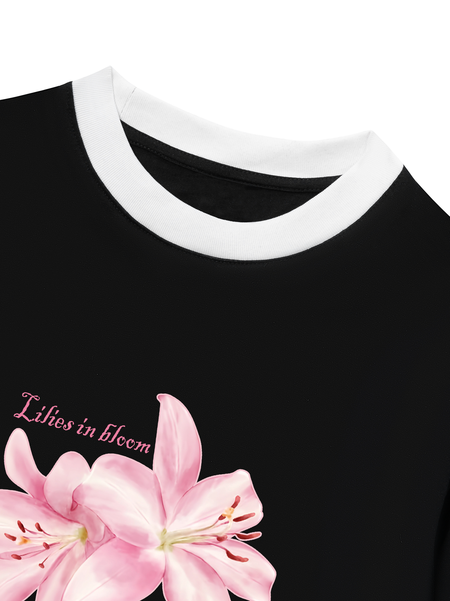 Áo Thun Ringer Relaxed Fit Lilies in Bloom
