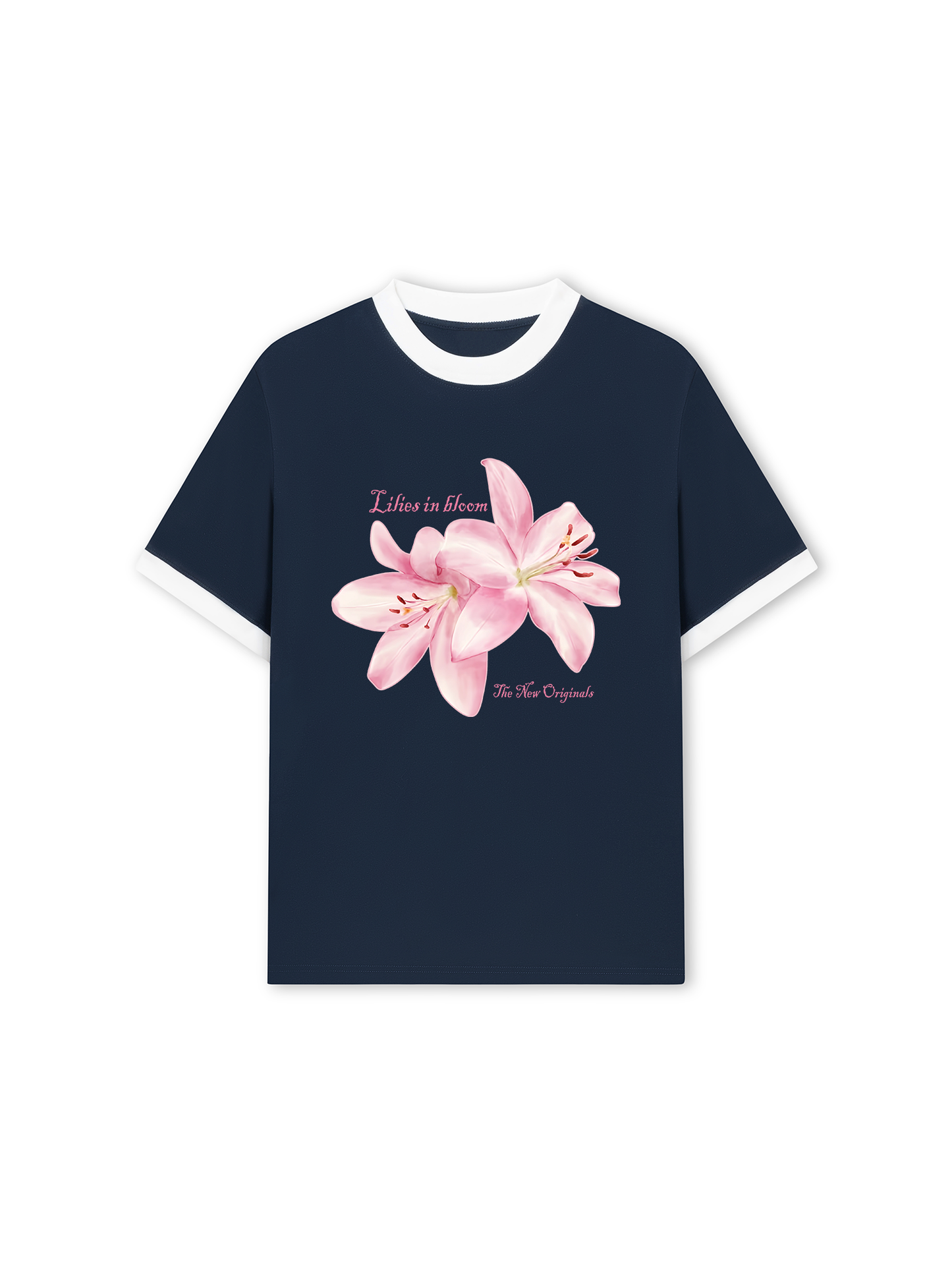 Áo Thun Ringer Relaxed Fit Lilies in Bloom