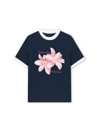 Áo Thun Ringer Relaxed Fit Lilies in Bloom