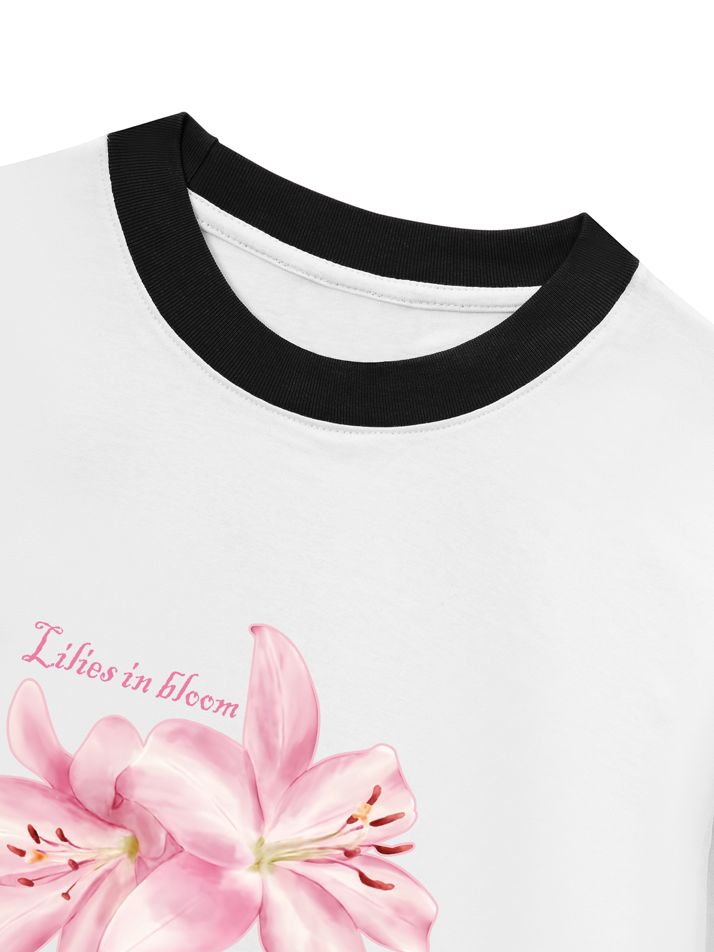 Áo Thun Ringer Relaxed Fit Lilies in Bloom