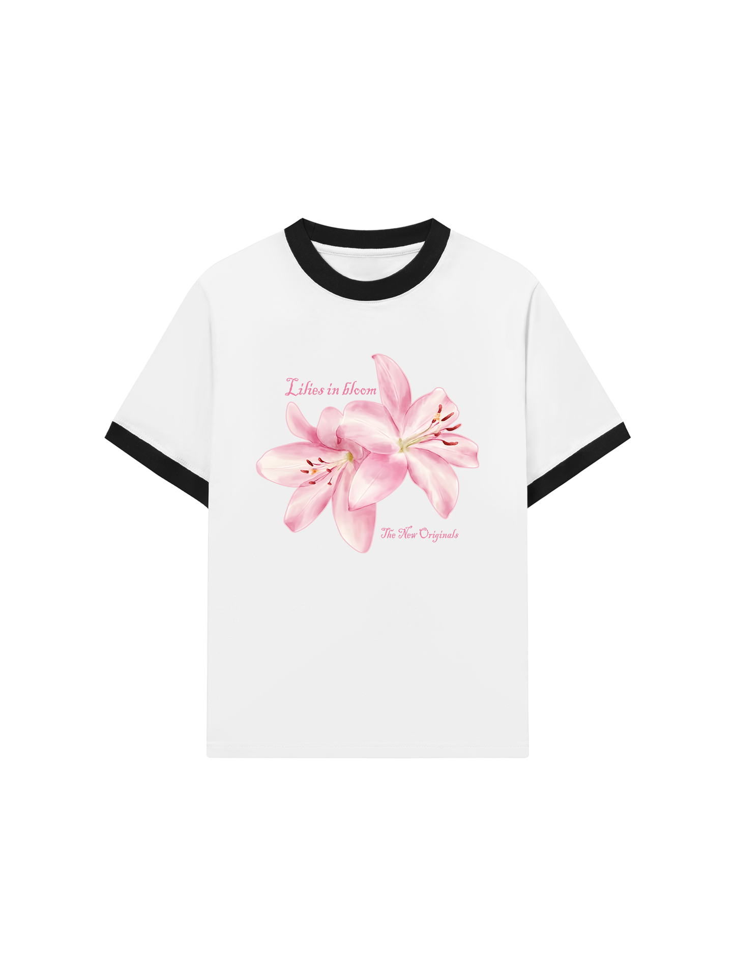 Áo Thun Ringer Relaxed Fit Lilies in Bloom