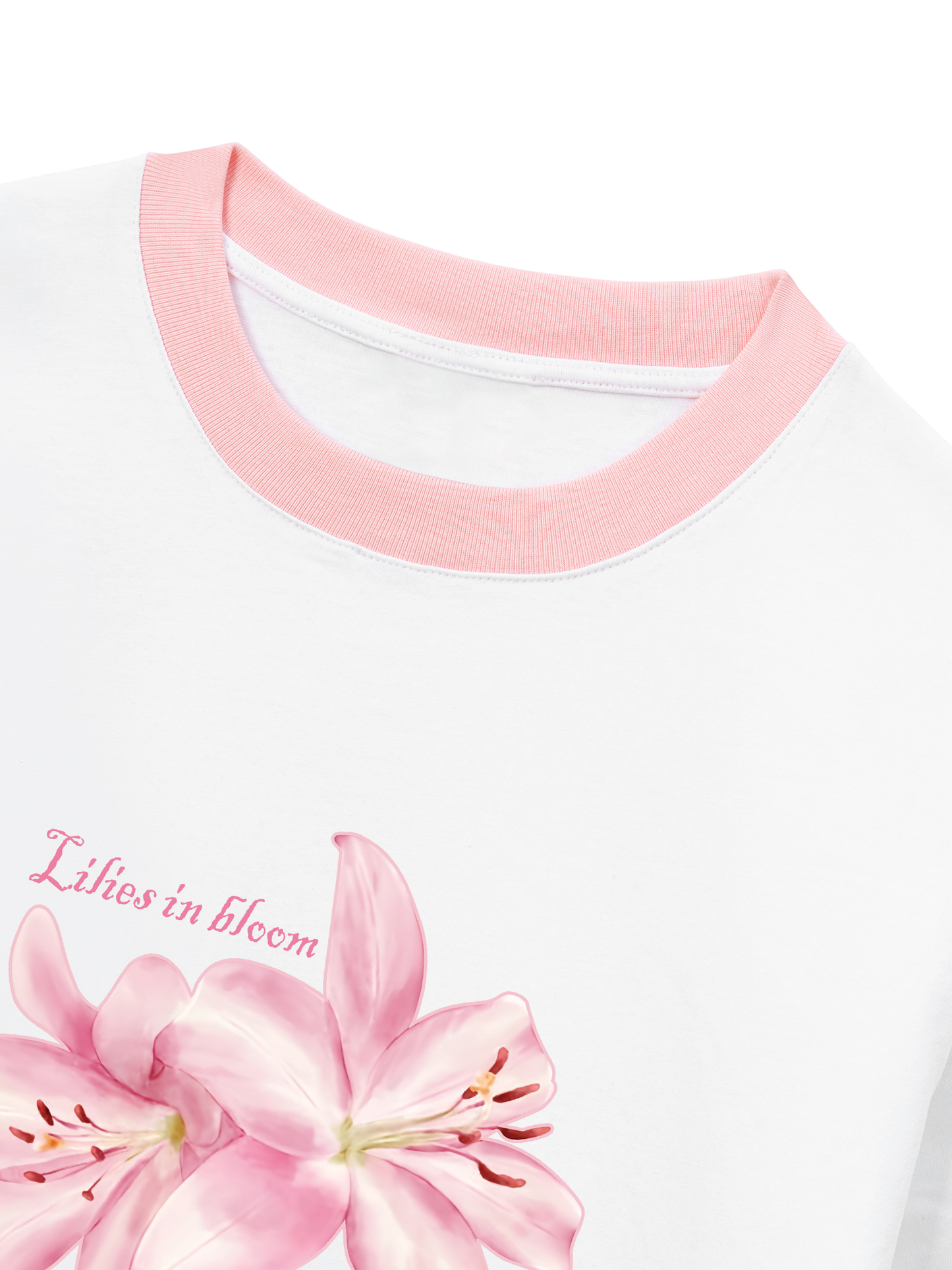 Áo Thun Ringer Relaxed Fit Lilies in Bloom