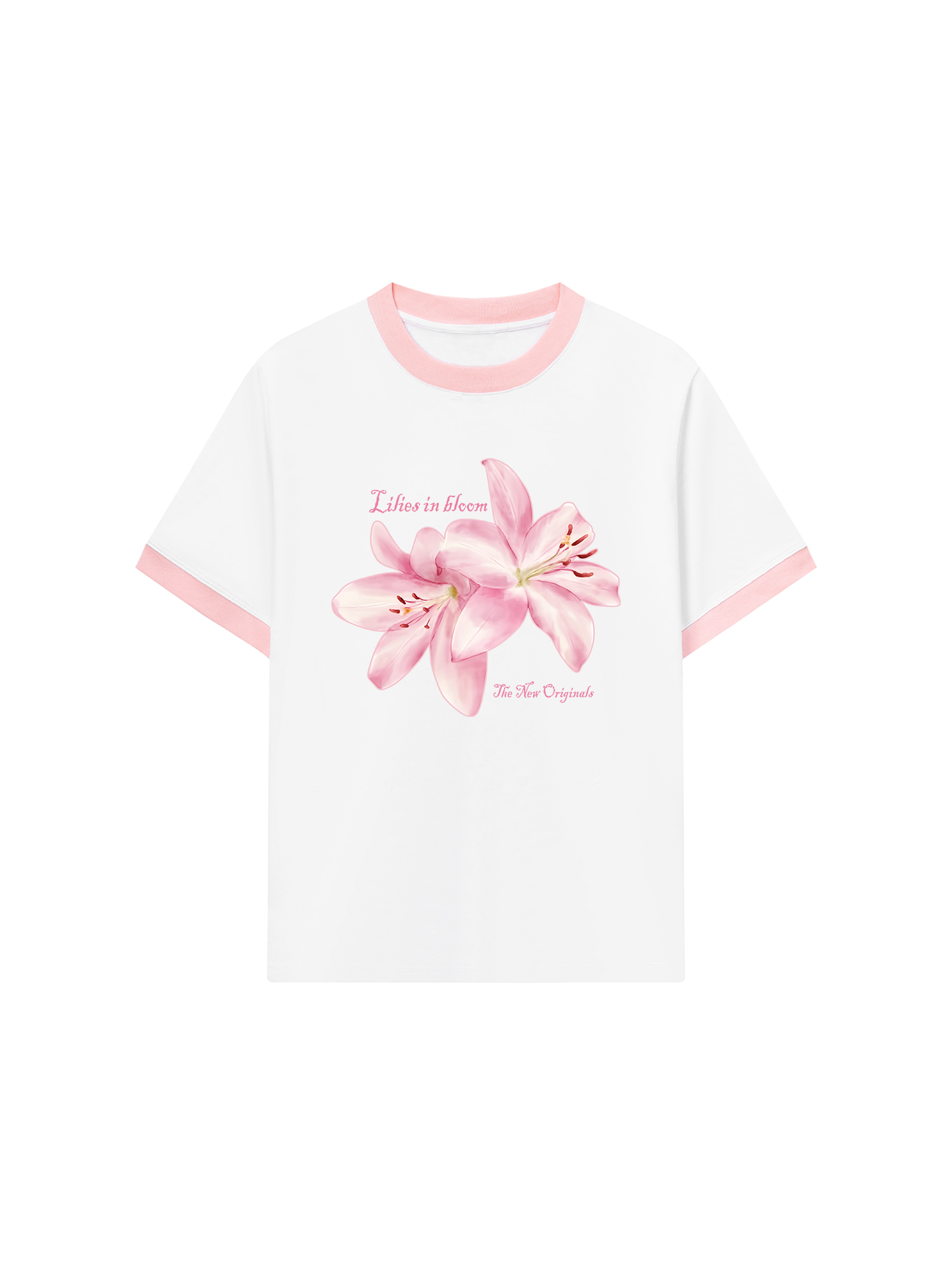 Áo Thun Ringer Relaxed Fit Lilies in Bloom