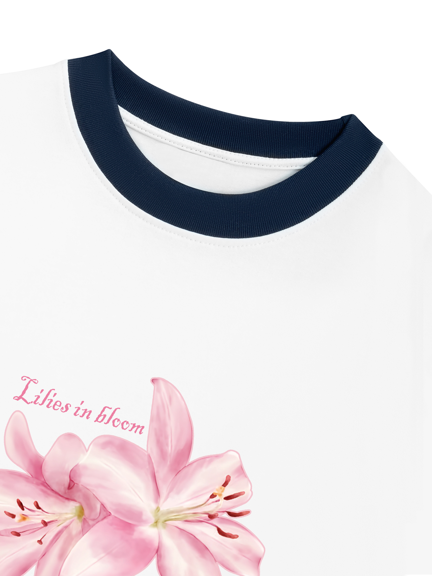 Áo Thun Ringer Relaxed Fit Lilies in Bloom