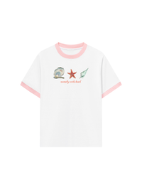 Áo Thun Ringer Relaxed Fit Mentally on the Beach