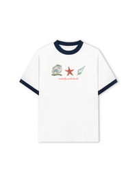 Áo Thun Ringer Relaxed Fit Mentally on the Beach