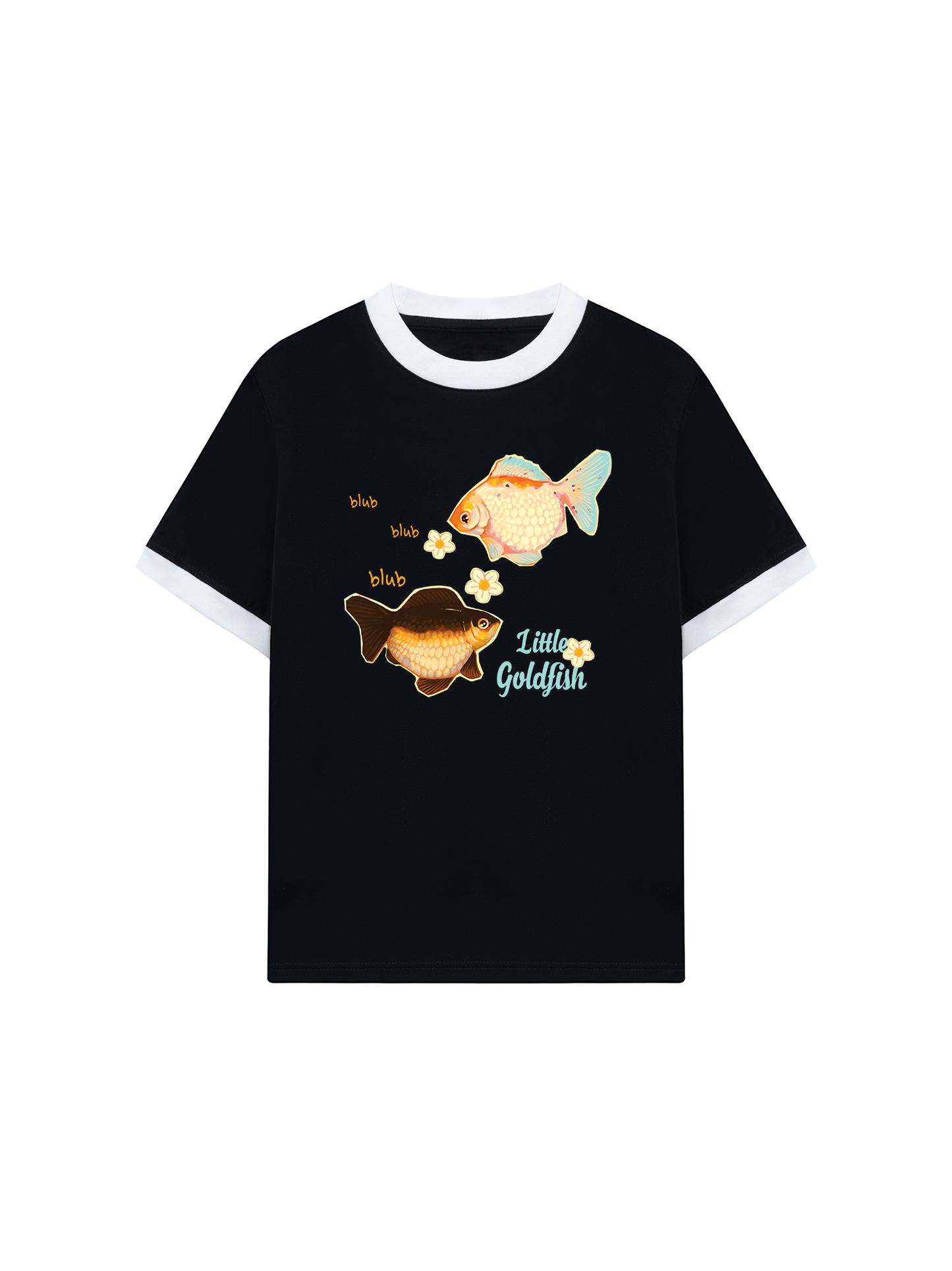 Áo Thun Ringer Relaxed Fit Little Goldfish