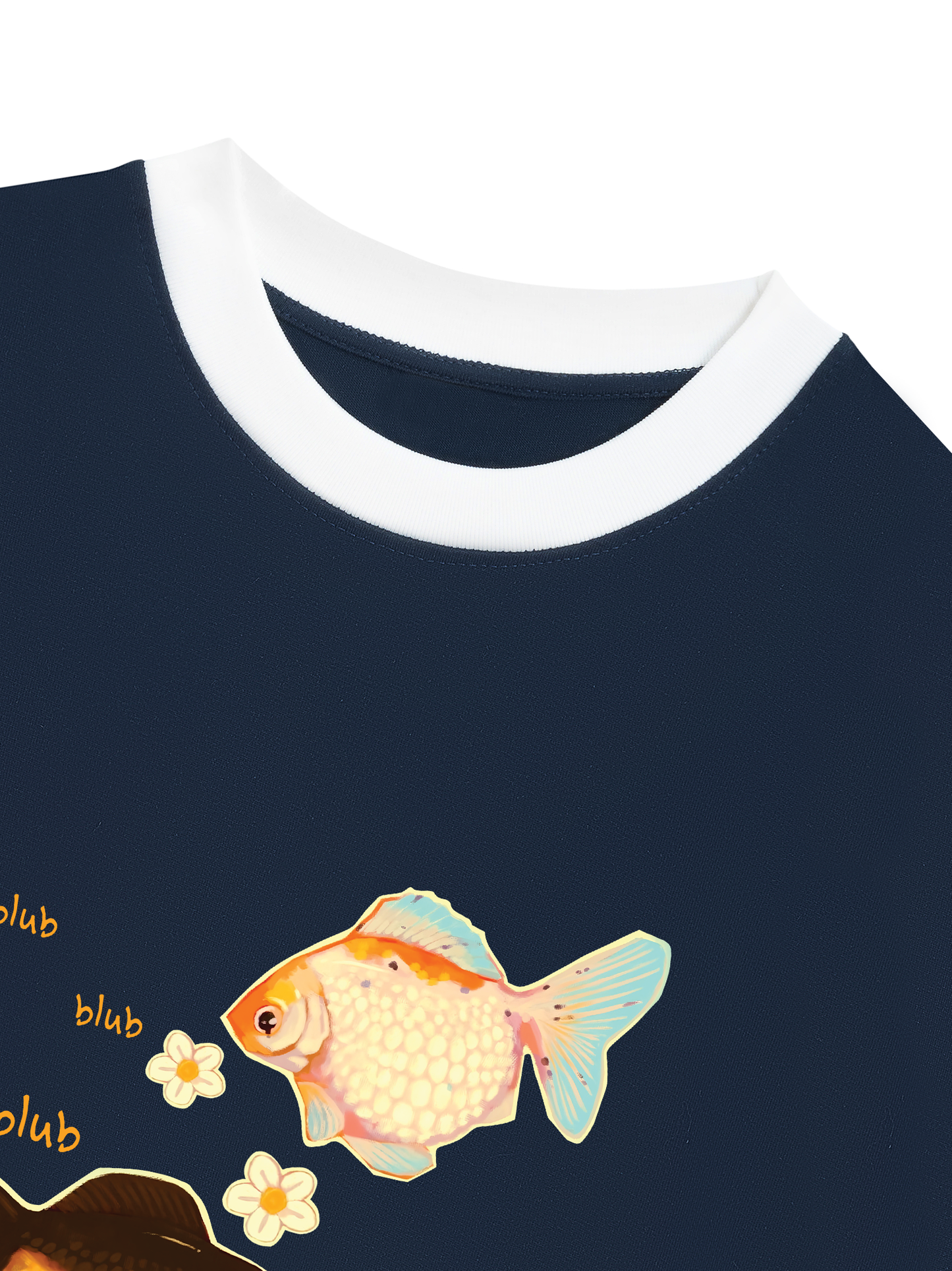 Áo Thun Ringer Relaxed Fit Little Goldfish
