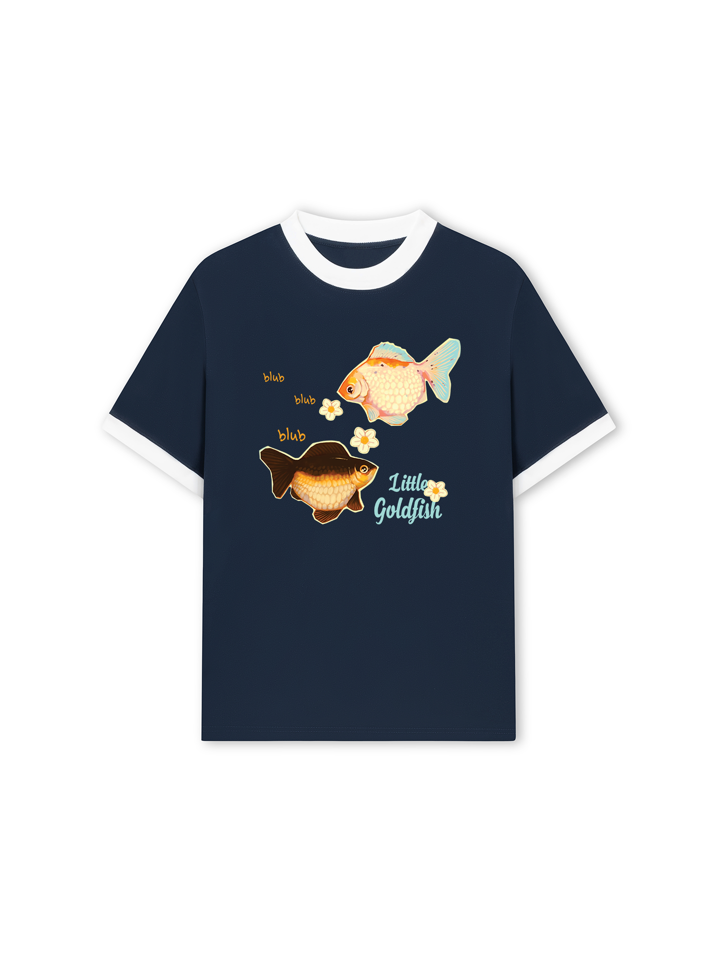 Áo Thun Ringer Relaxed Fit Little Goldfish