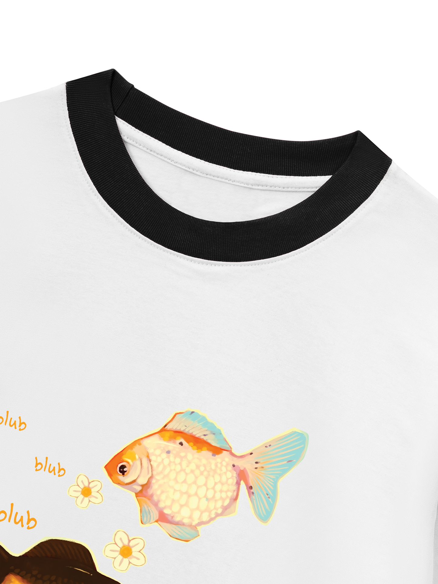 Áo Thun Ringer Relaxed Fit Little Goldfish