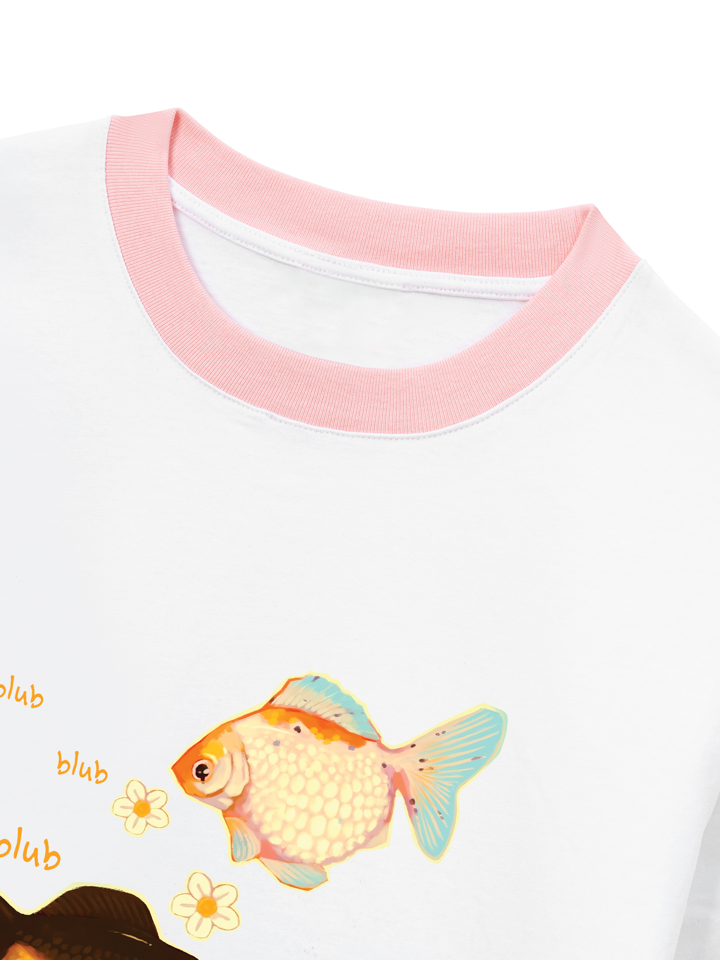 Áo Thun Ringer Relaxed Fit Little Goldfish