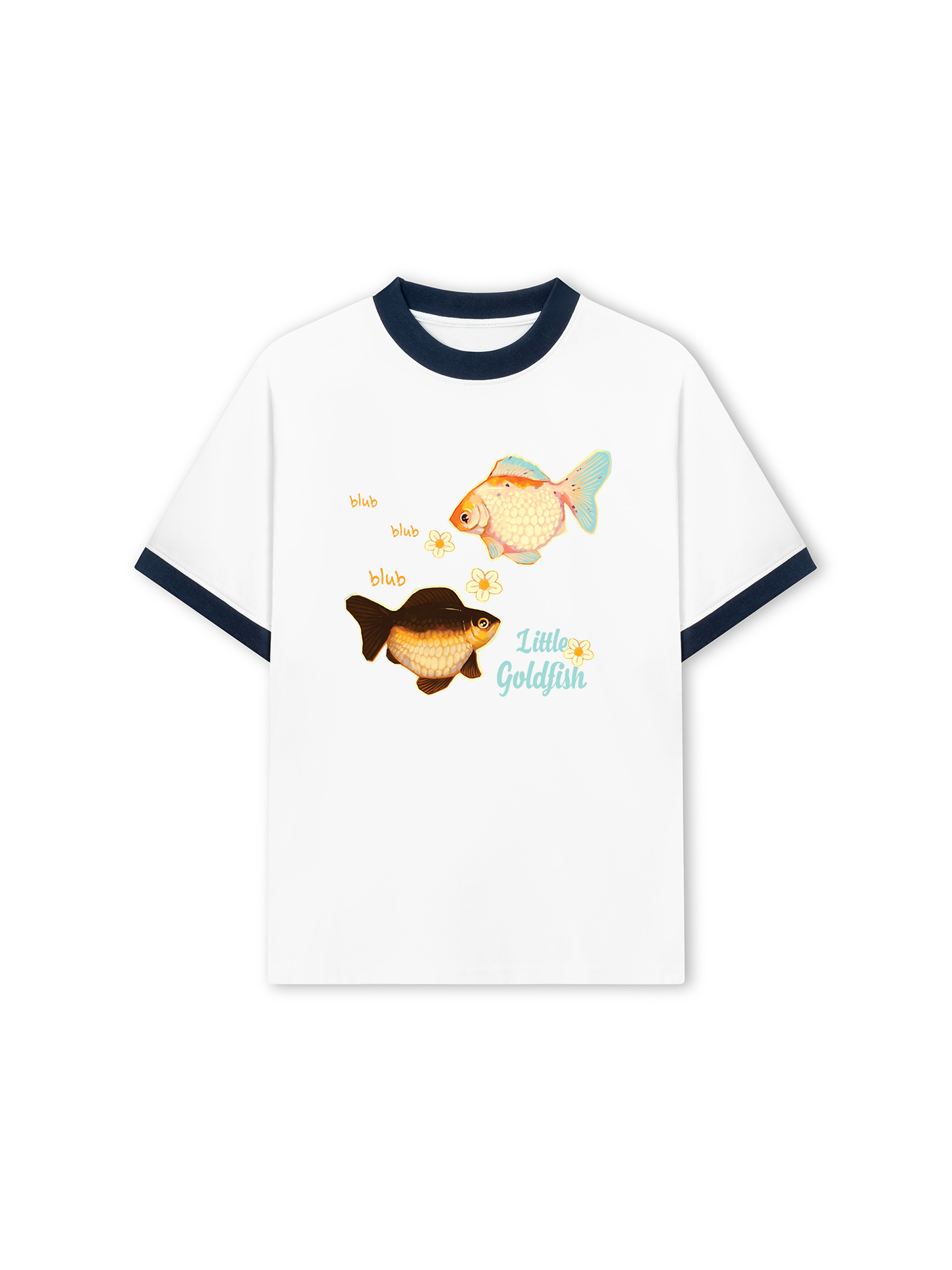 Áo Thun Ringer Relaxed Fit Little Goldfish