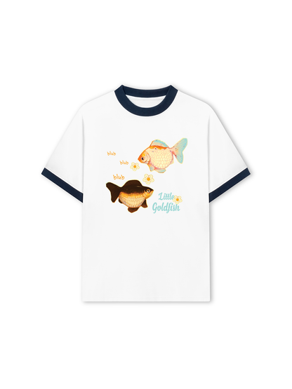 Áo Thun Ringer Relaxed Fit Little Goldfish