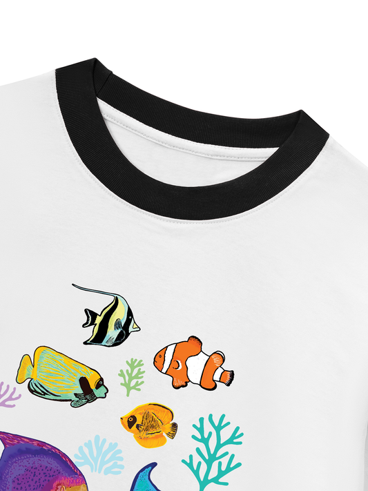 Áo Thun Ringer Relaxed Fit Under The Sea