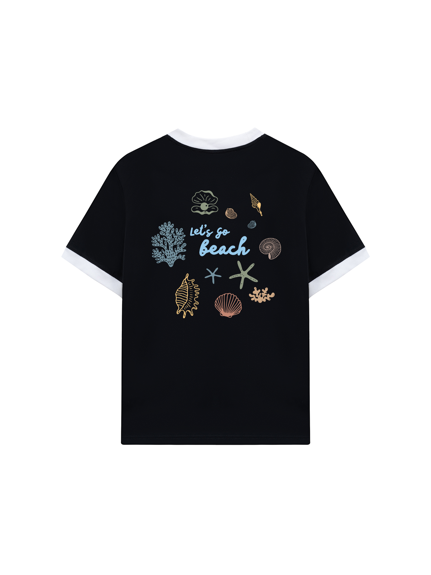 Áo Thun Ringer Relaxed Fit Let_s Go Beach