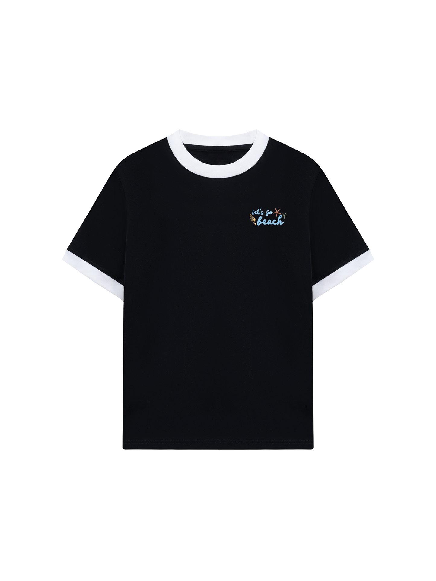 Áo Thun Ringer Relaxed Fit Let_s Go Beach