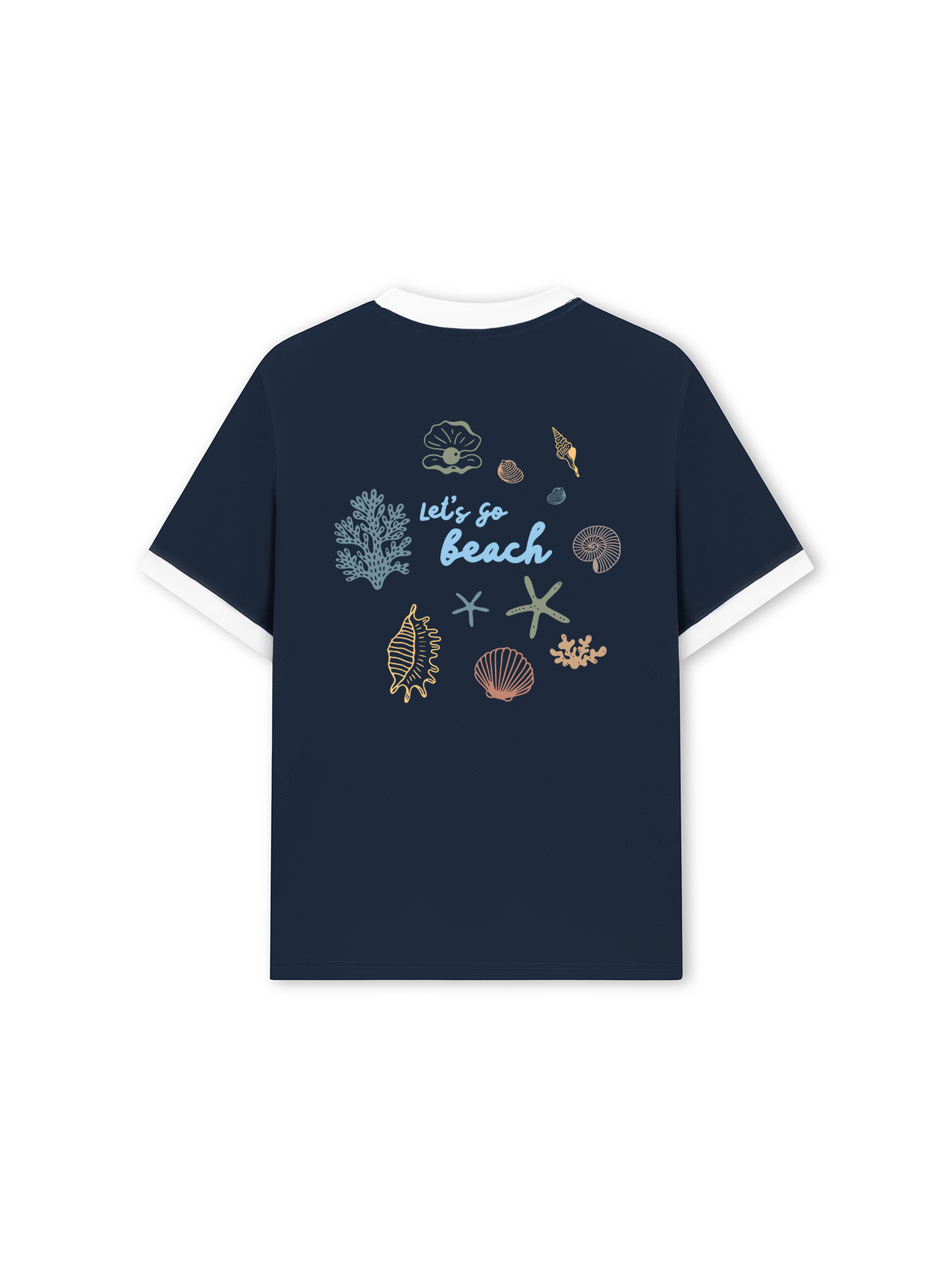 Áo Thun Ringer Relaxed Fit Let_s Go Beach