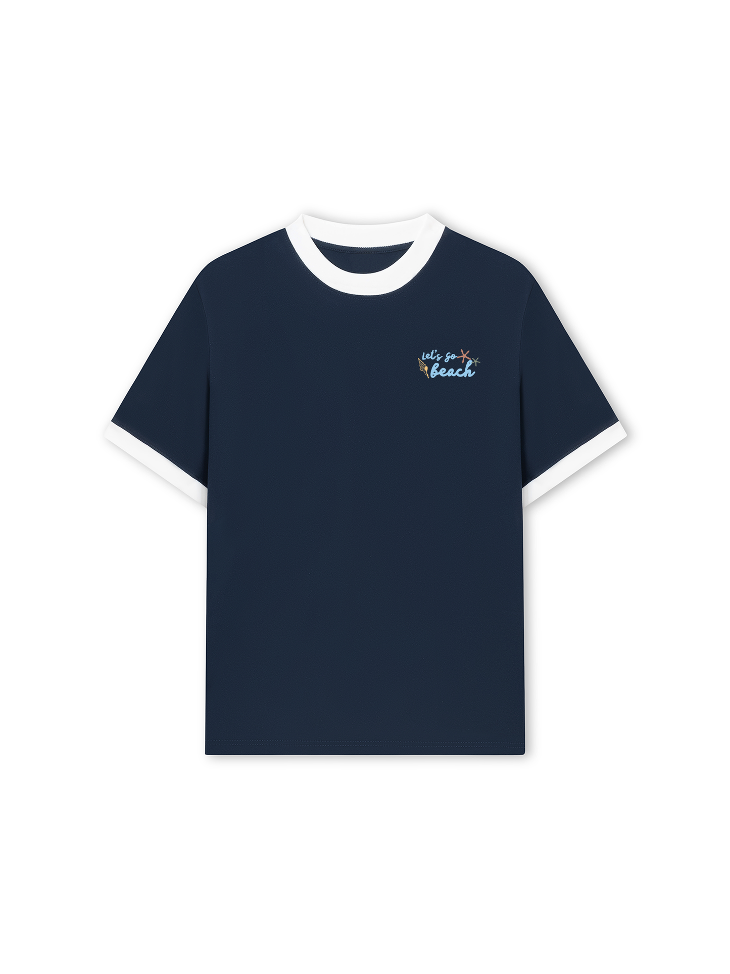 Áo Thun Ringer Relaxed Fit Let_s Go Beach