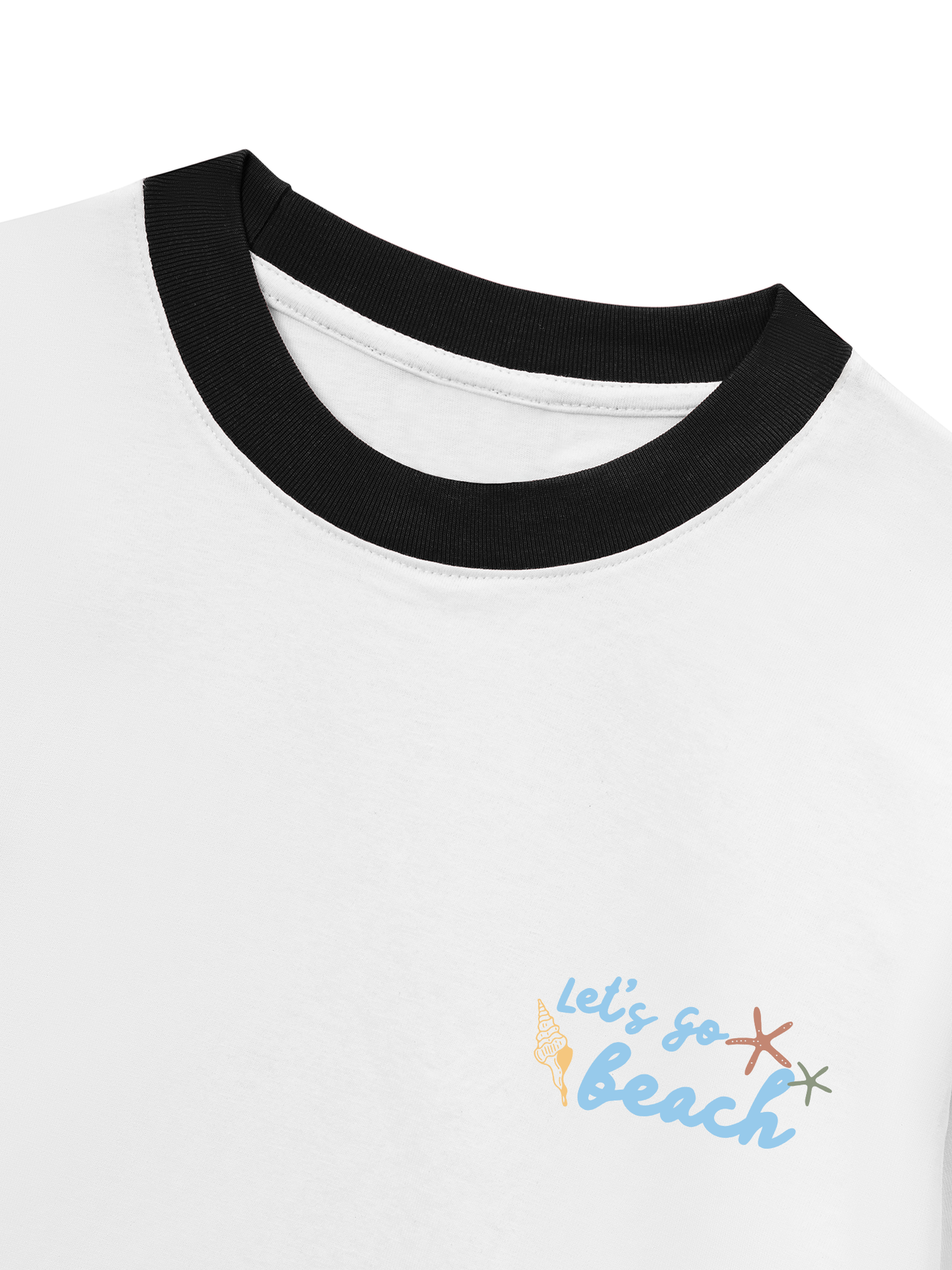 Áo Thun Ringer Relaxed Fit Let_s Go Beach