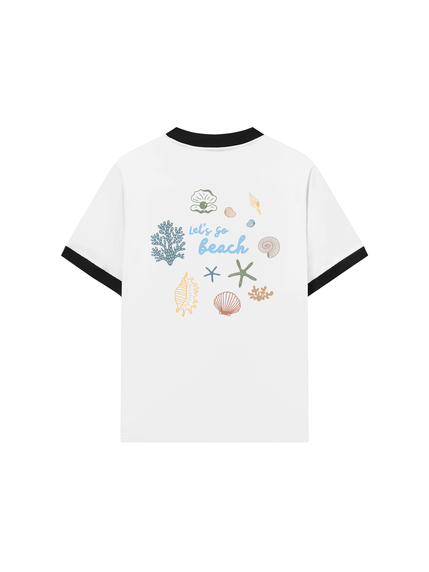 Áo Thun Ringer Relaxed Fit Let_s Go Beach