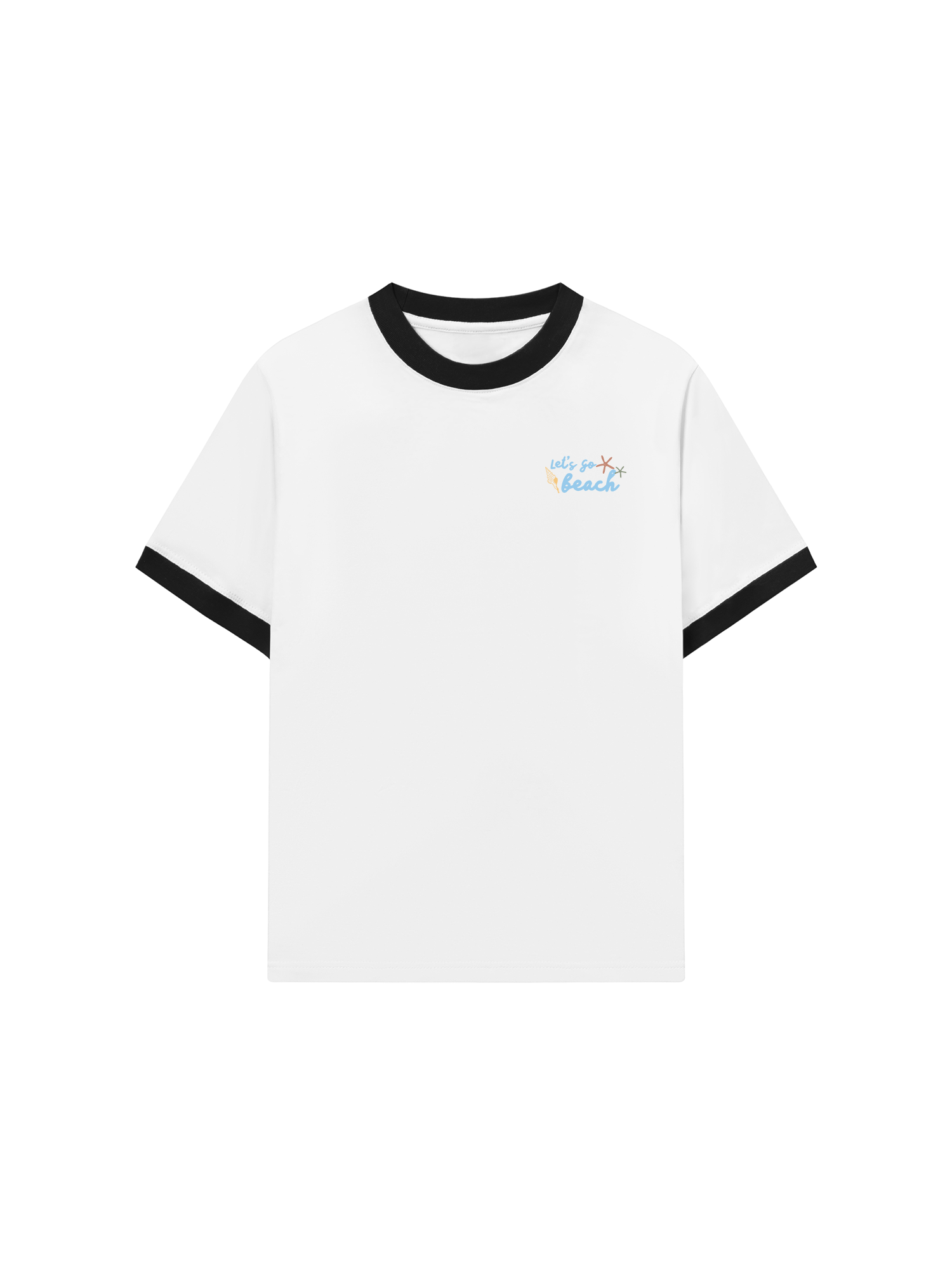 Áo Thun Ringer Relaxed Fit Let_s Go Beach