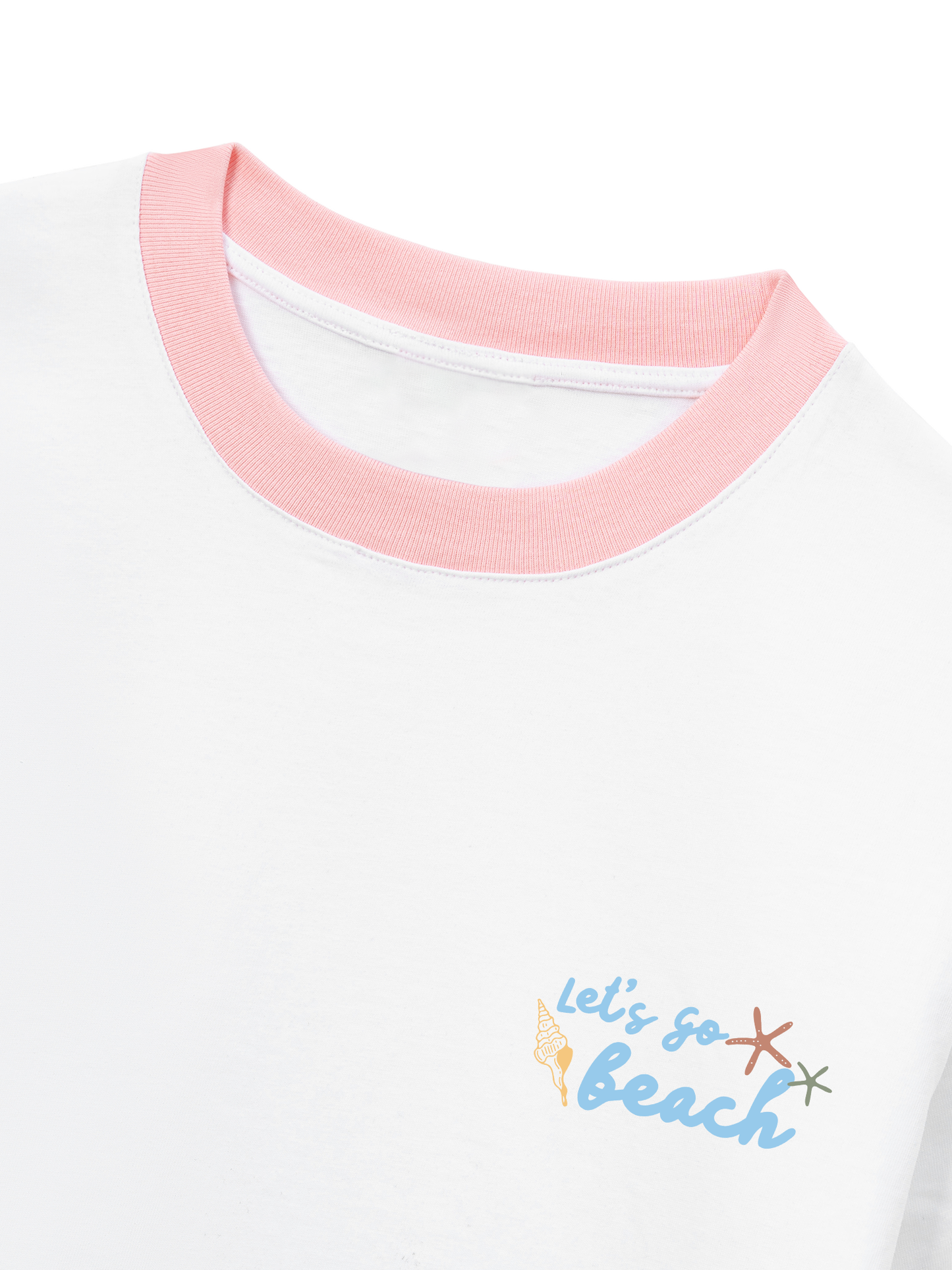 Áo Thun Ringer Relaxed Fit Let_s Go Beach