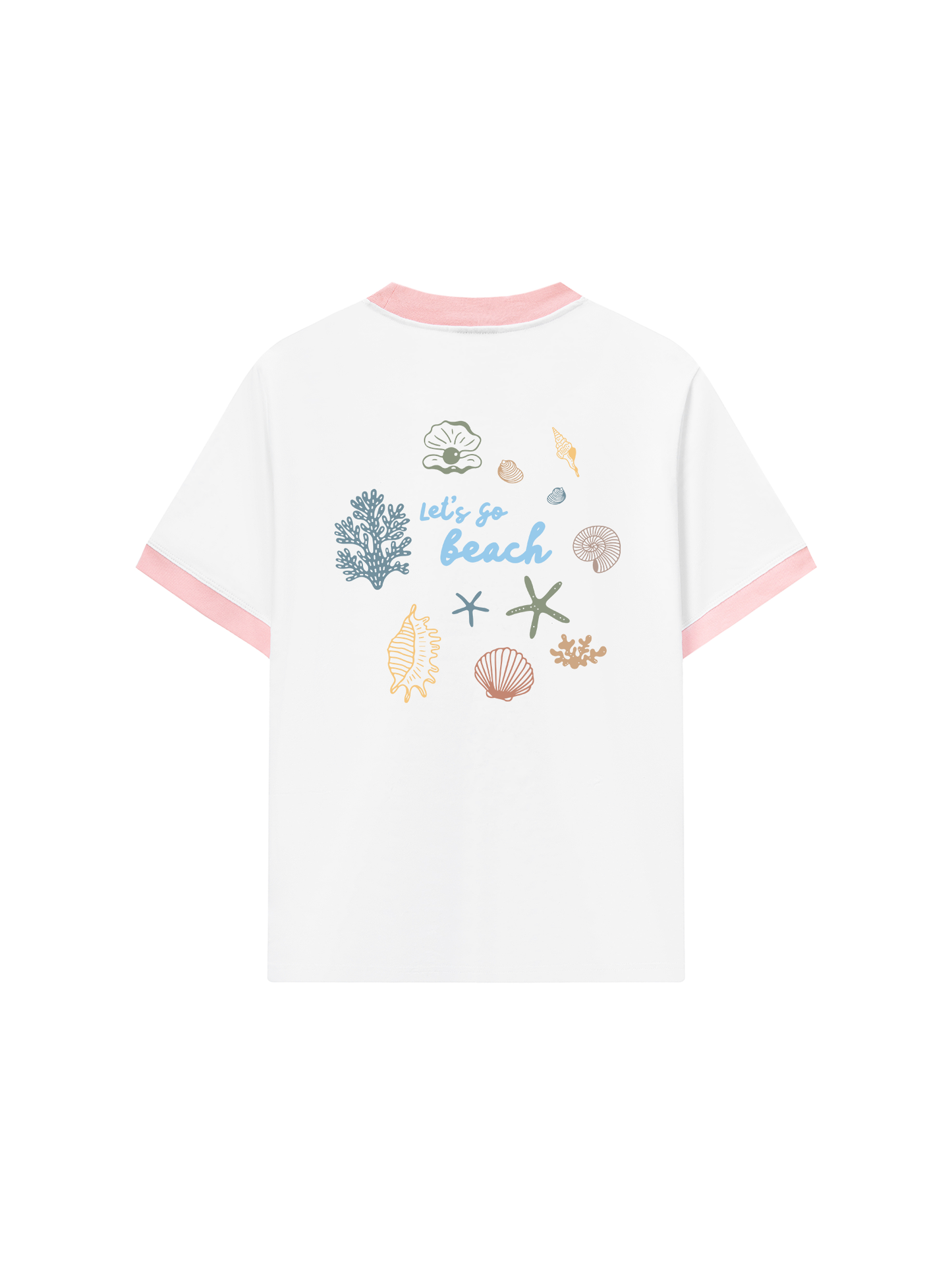 Áo Thun Ringer Relaxed Fit Let_s Go Beach