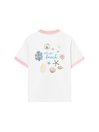 Áo Thun Ringer Relaxed Fit Let_s Go Beach