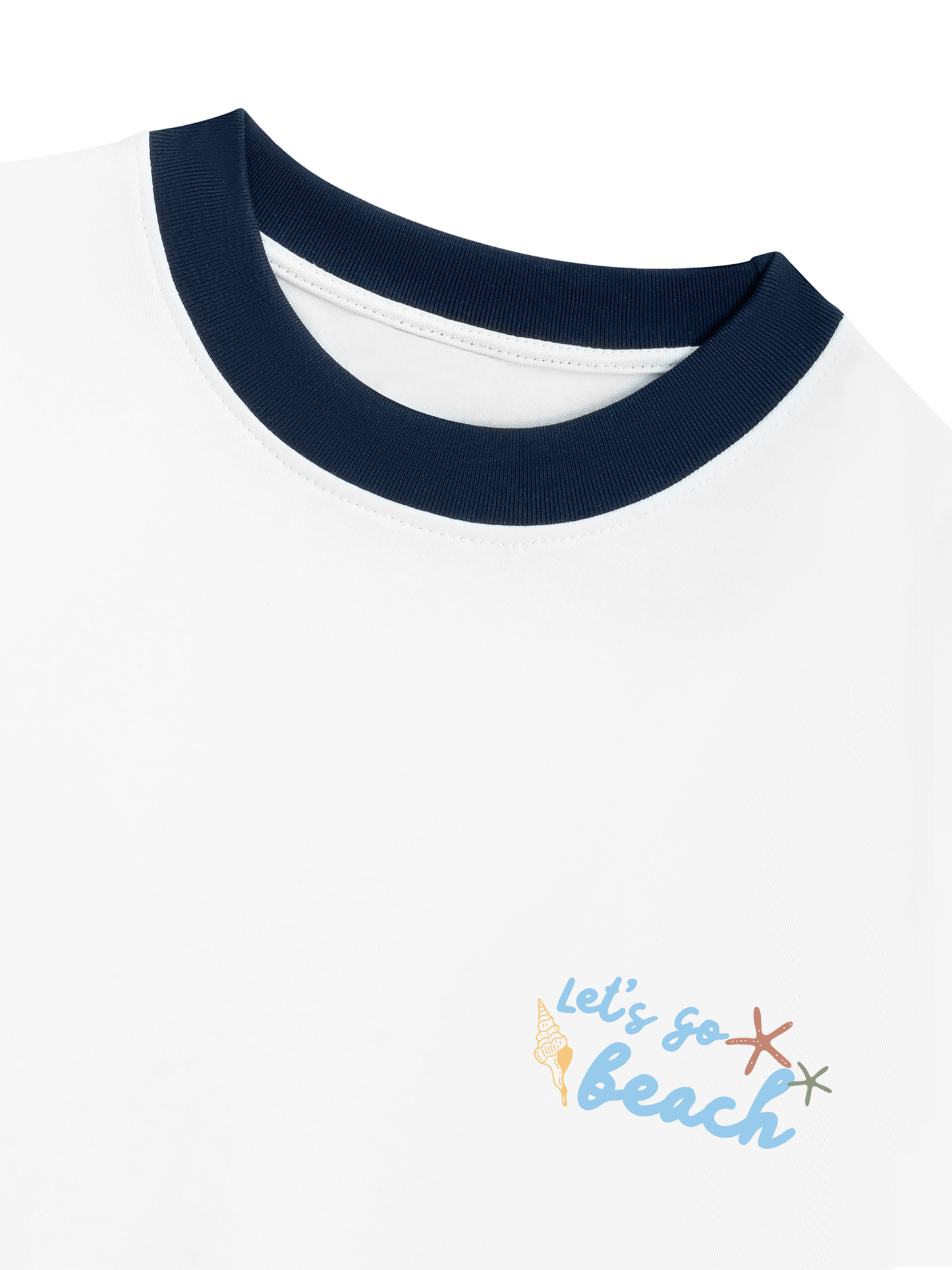 Áo Thun Ringer Relaxed Fit Let_s Go Beach