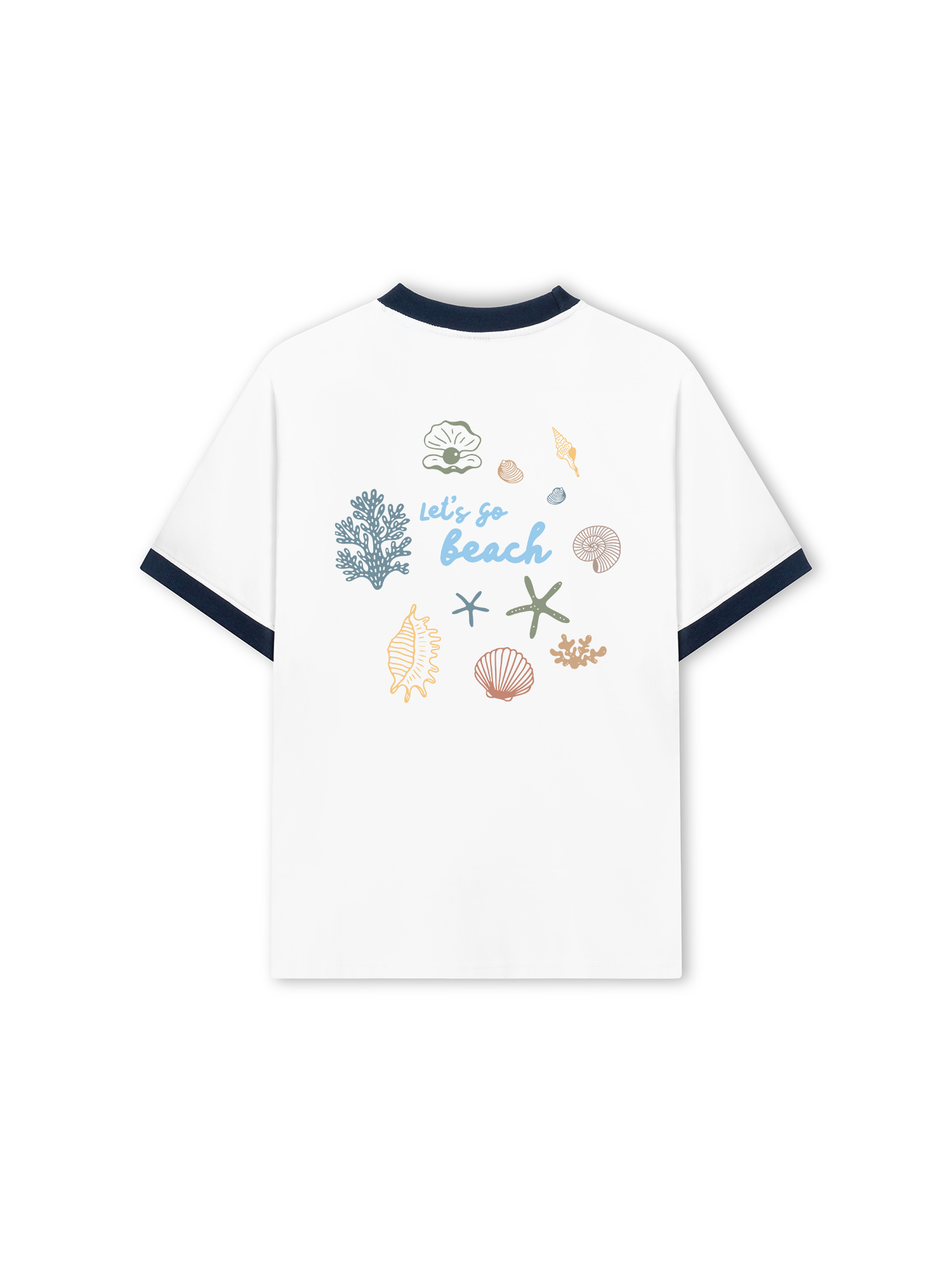 Áo Thun Ringer Relaxed Fit Let_s Go Beach