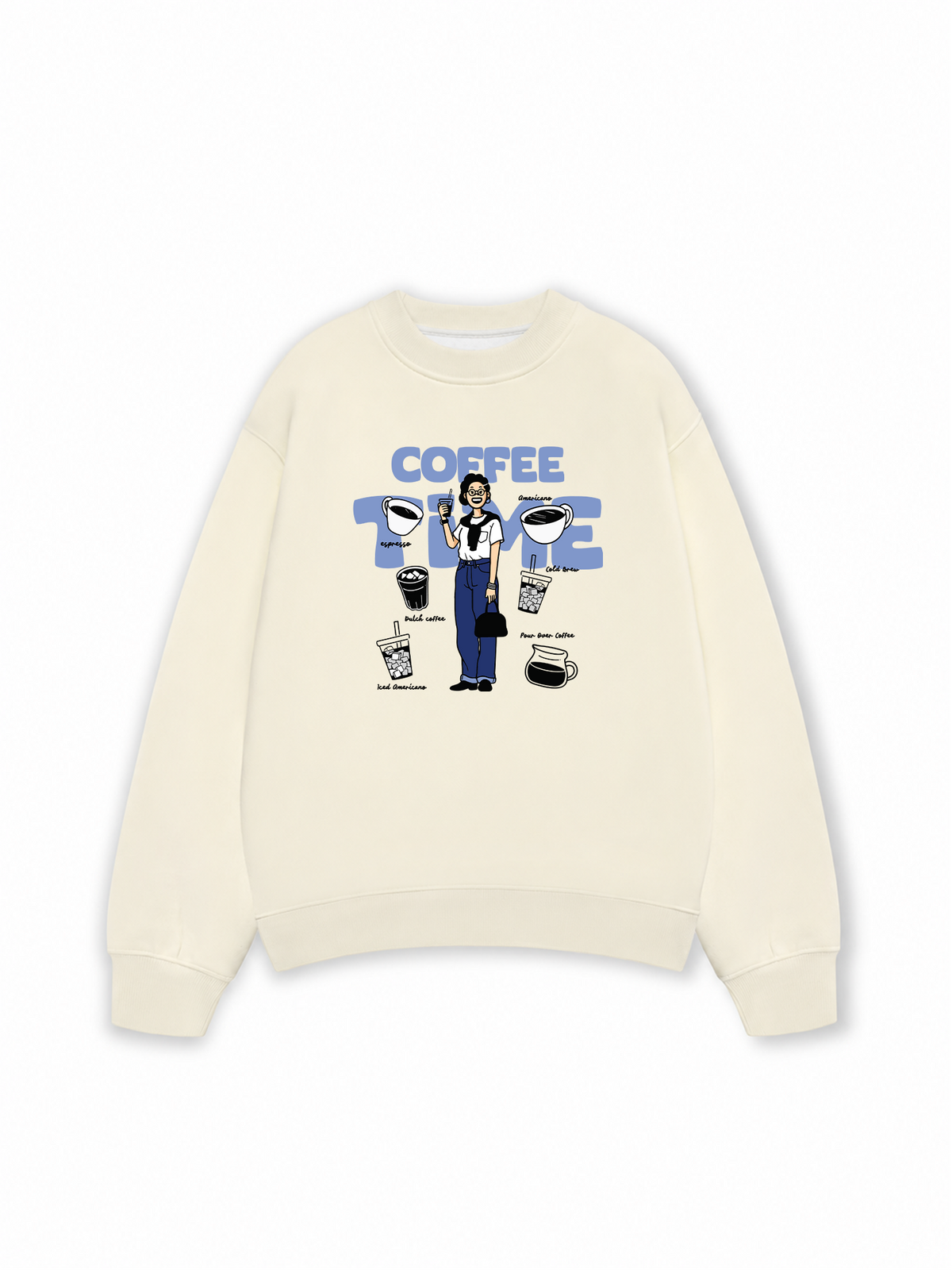 Áo Sweater Nỉ Hai Da Coffee Time