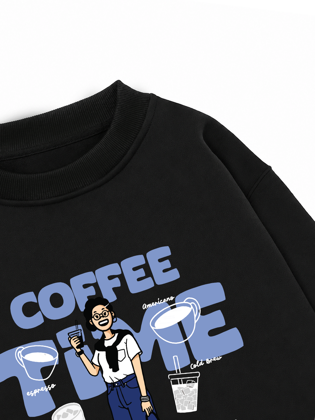 Áo Sweater Nỉ Hai Da Coffee Time