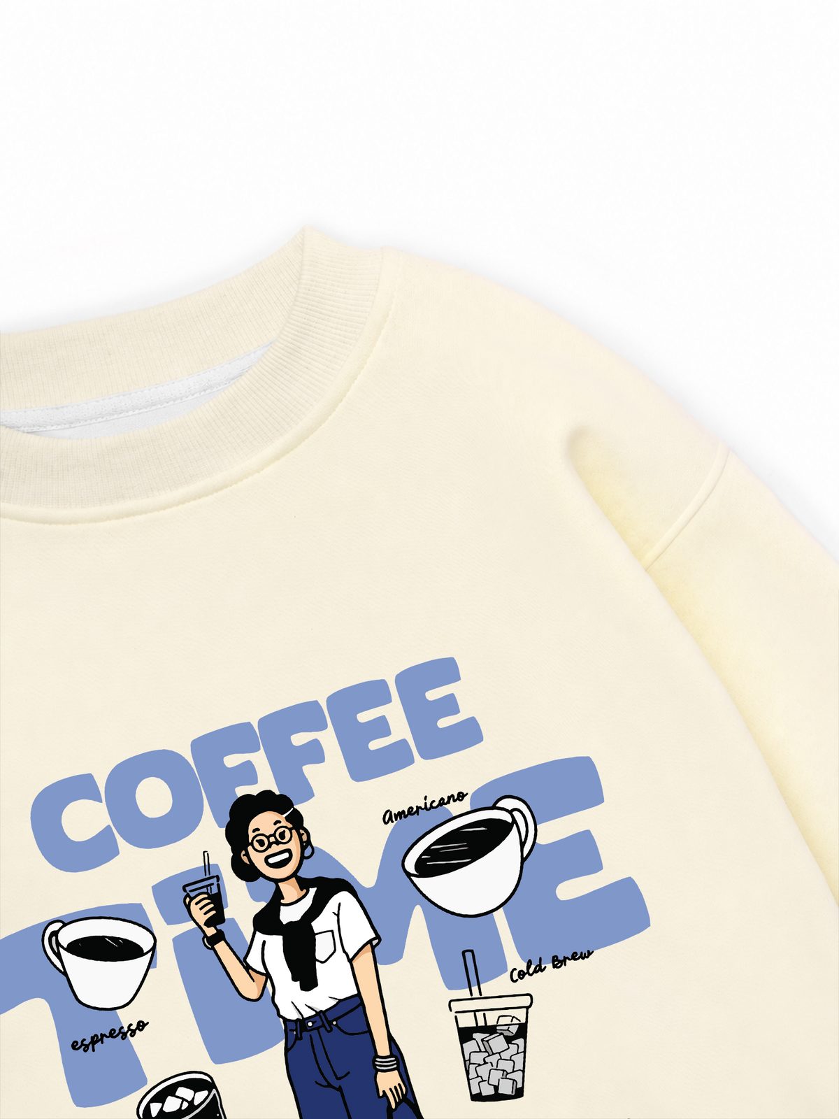 Áo Sweater Nỉ Hai Da Coffee Time