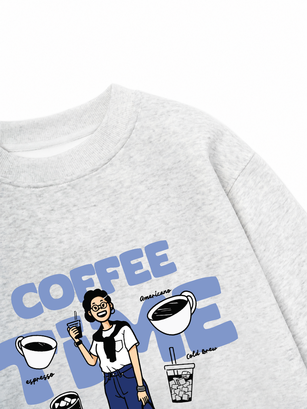 Áo Sweater Nỉ Hai Da Coffee Time
