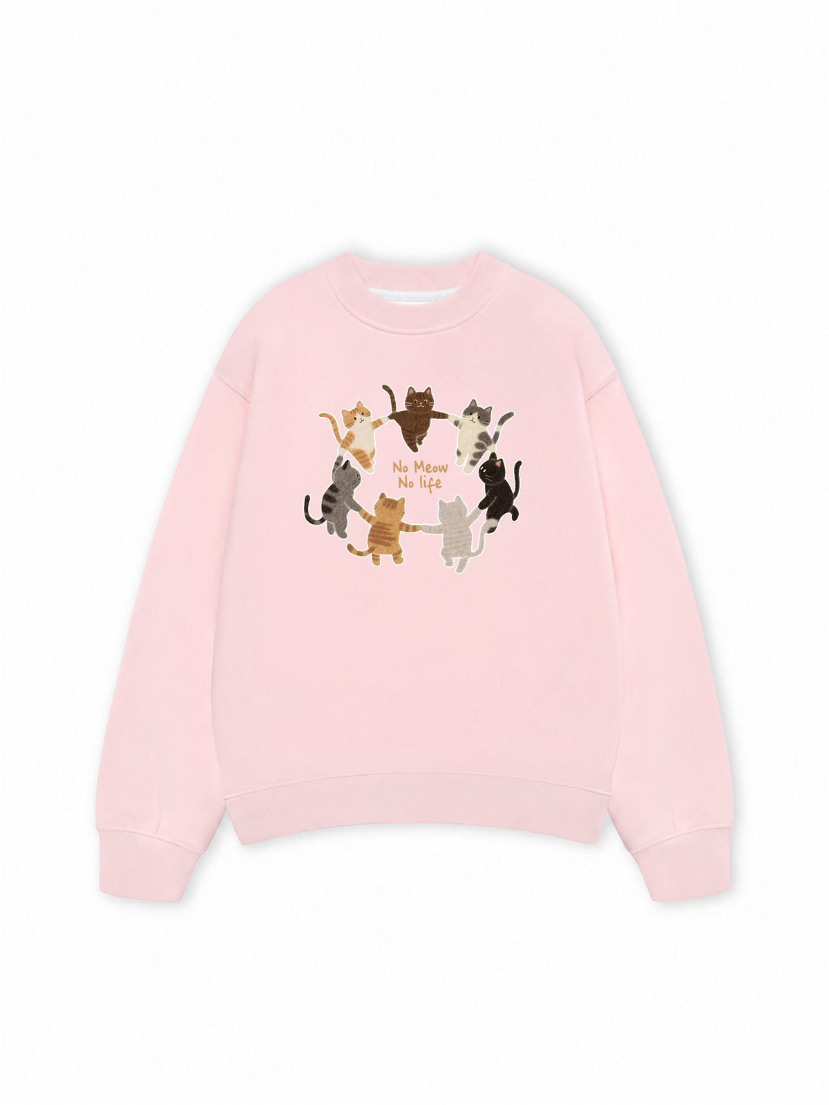 Áo Sweater Nỉ Hai Da No Meow No Life