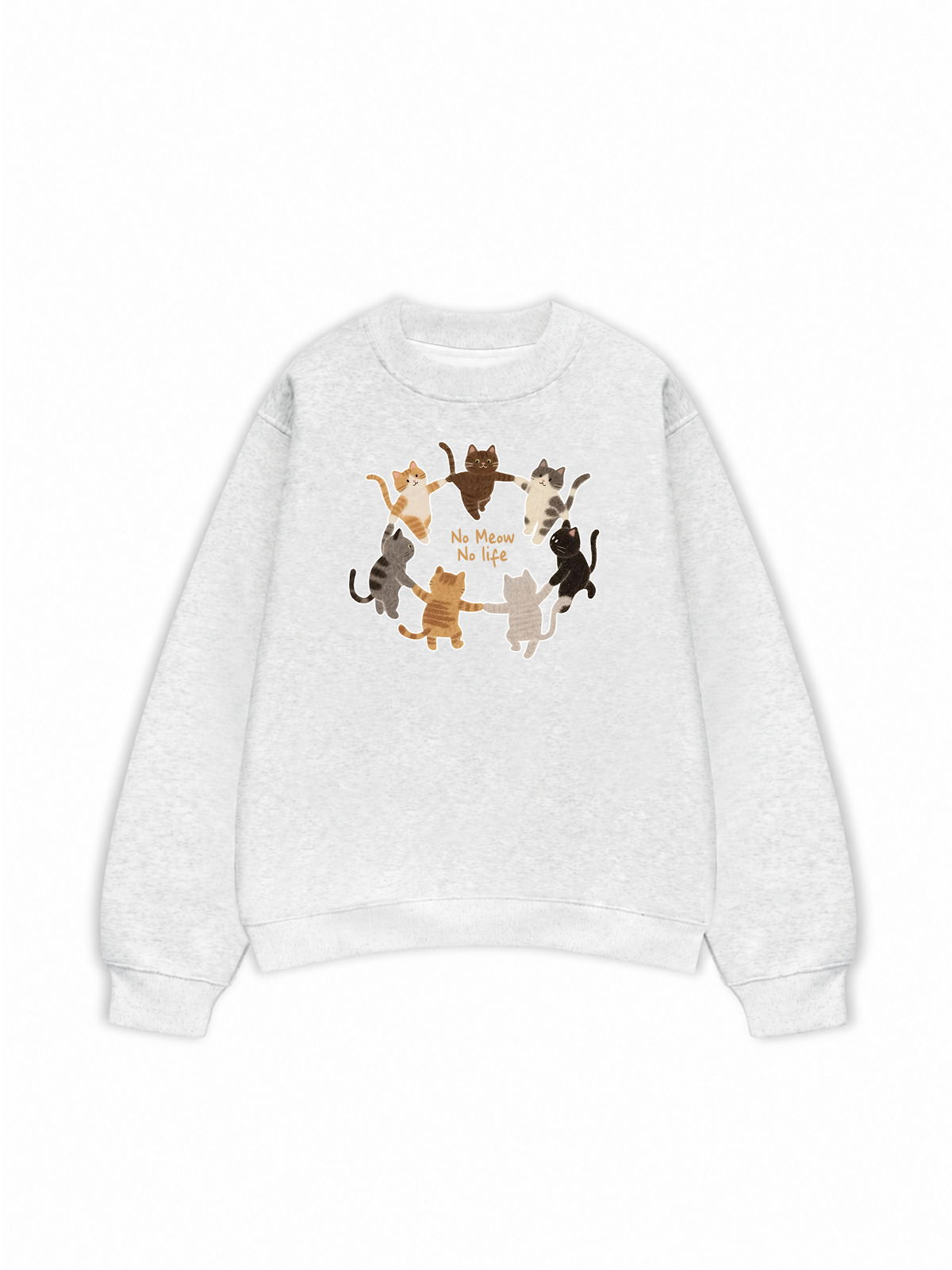 Áo Sweater Nỉ Hai Da No Meow No Life