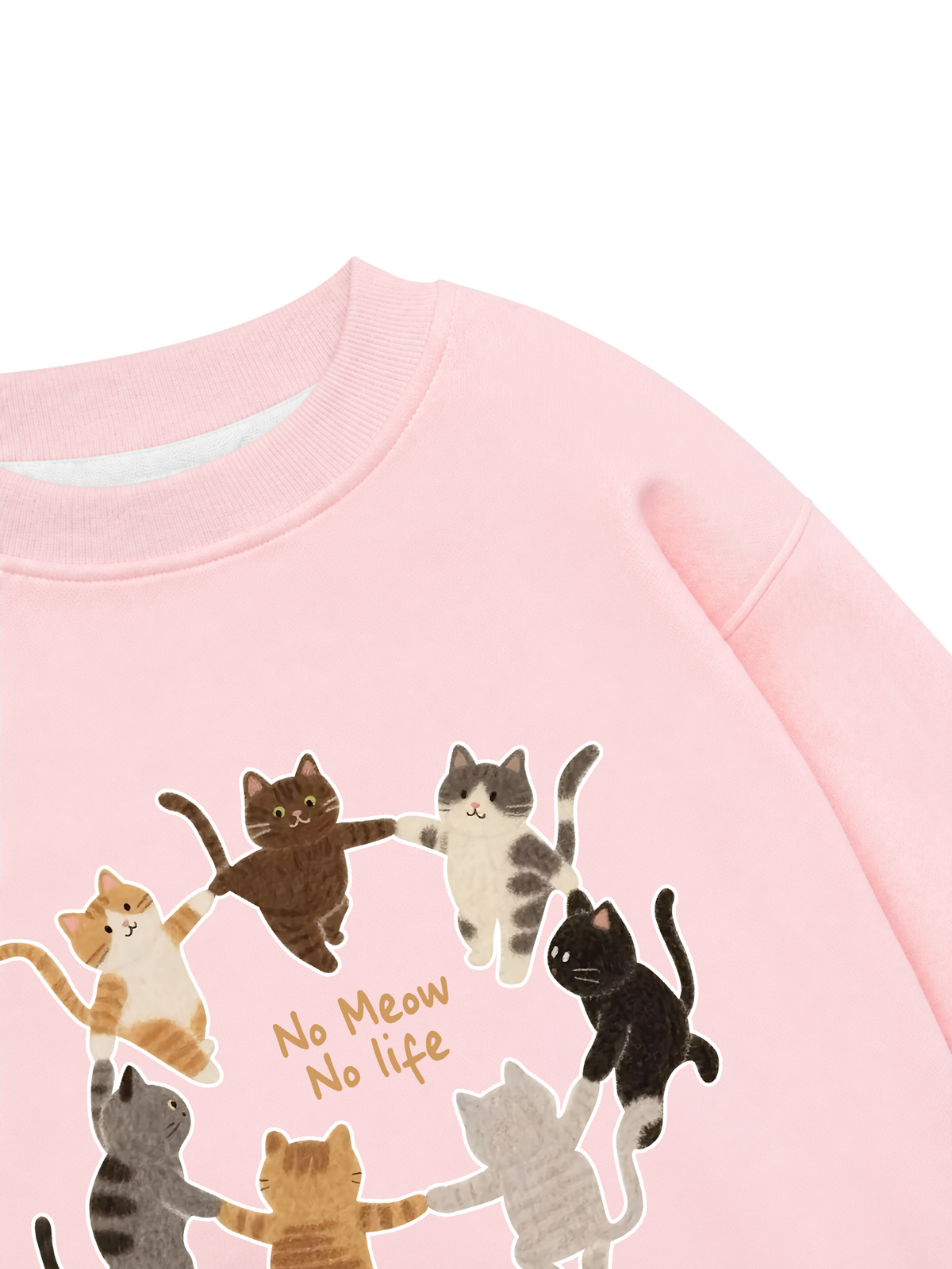 Áo Sweater Nỉ Hai Da No Meow No Life