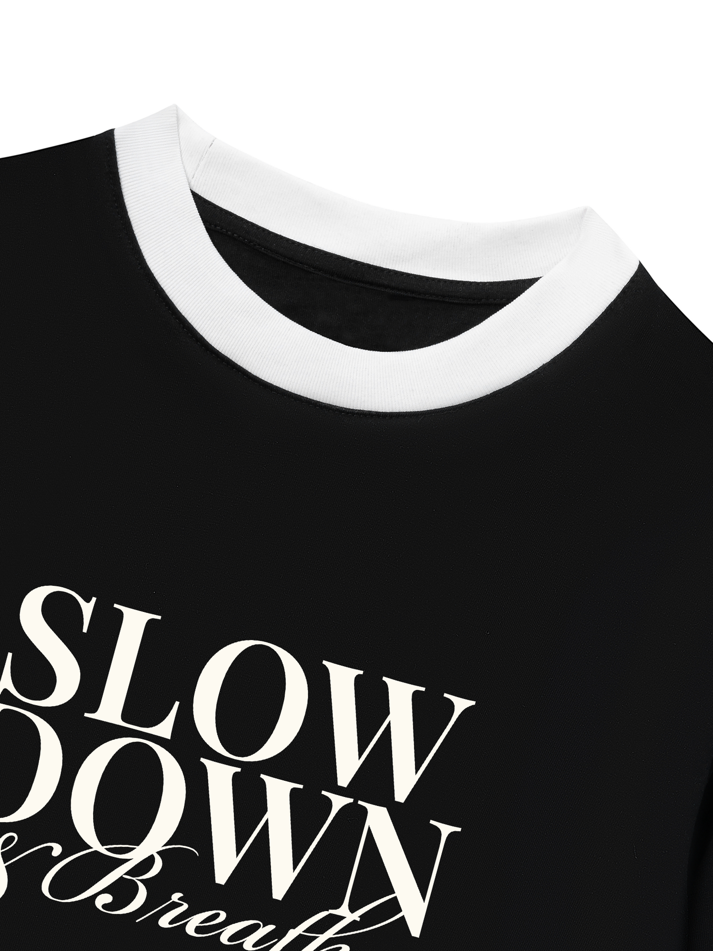 Áo Thun Ringer Relaxed Fit Slow Down & Breathe