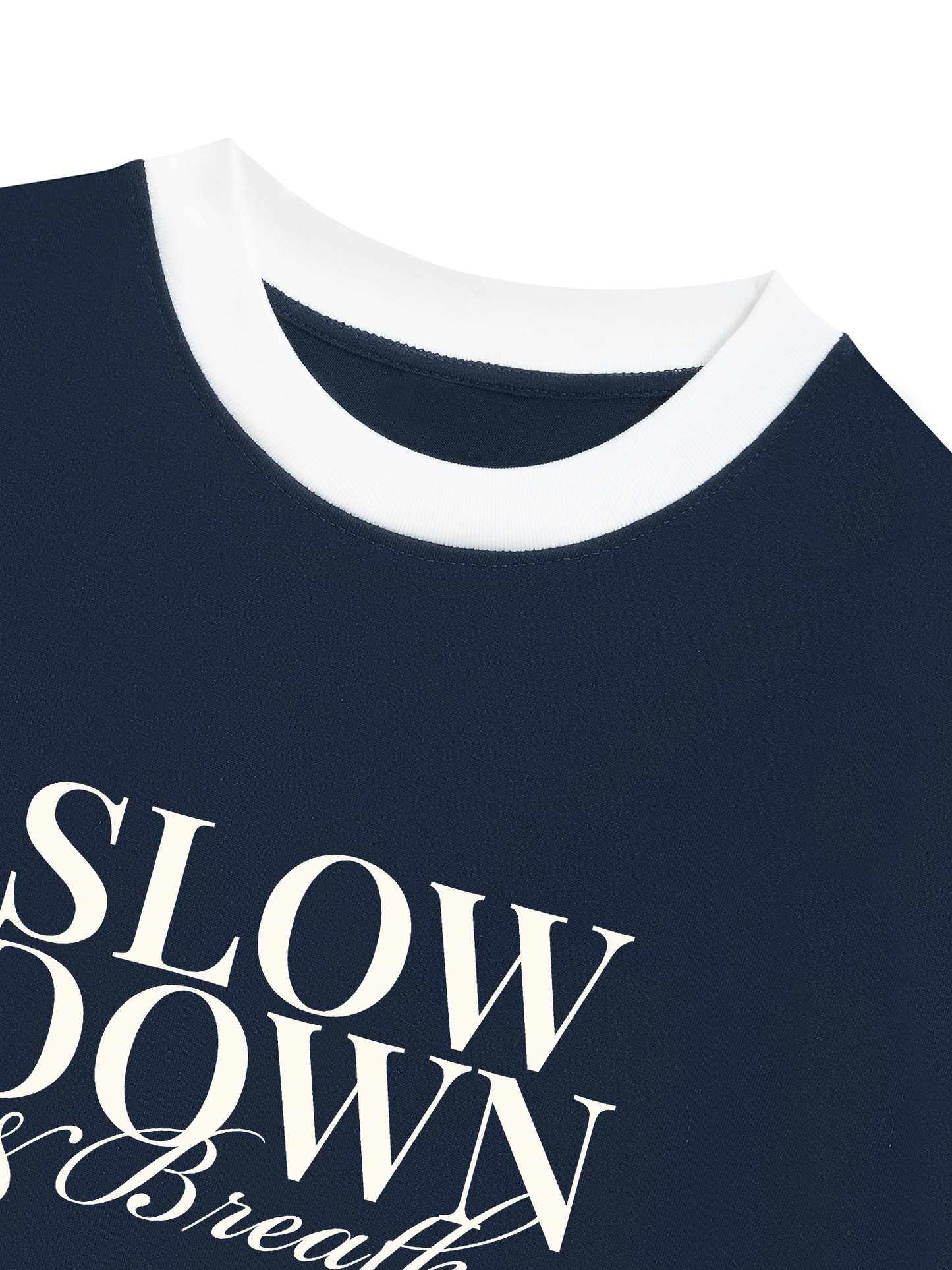 Áo Thun Ringer Relaxed Fit Slow Down & Breathe