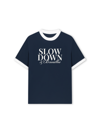 Áo Thun Ringer Relaxed Fit Slow Down & Breathe