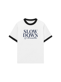 Áo Thun Ringer Relaxed Fit Slow Down & Breathe