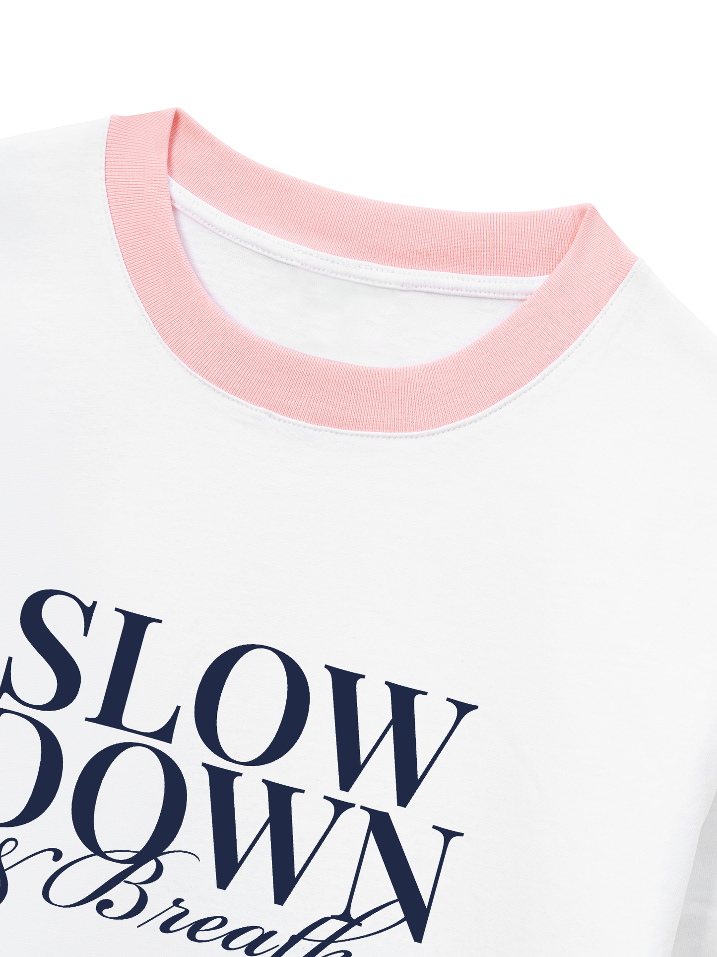 Áo Thun Ringer Relaxed Fit Slow Down & Breathe