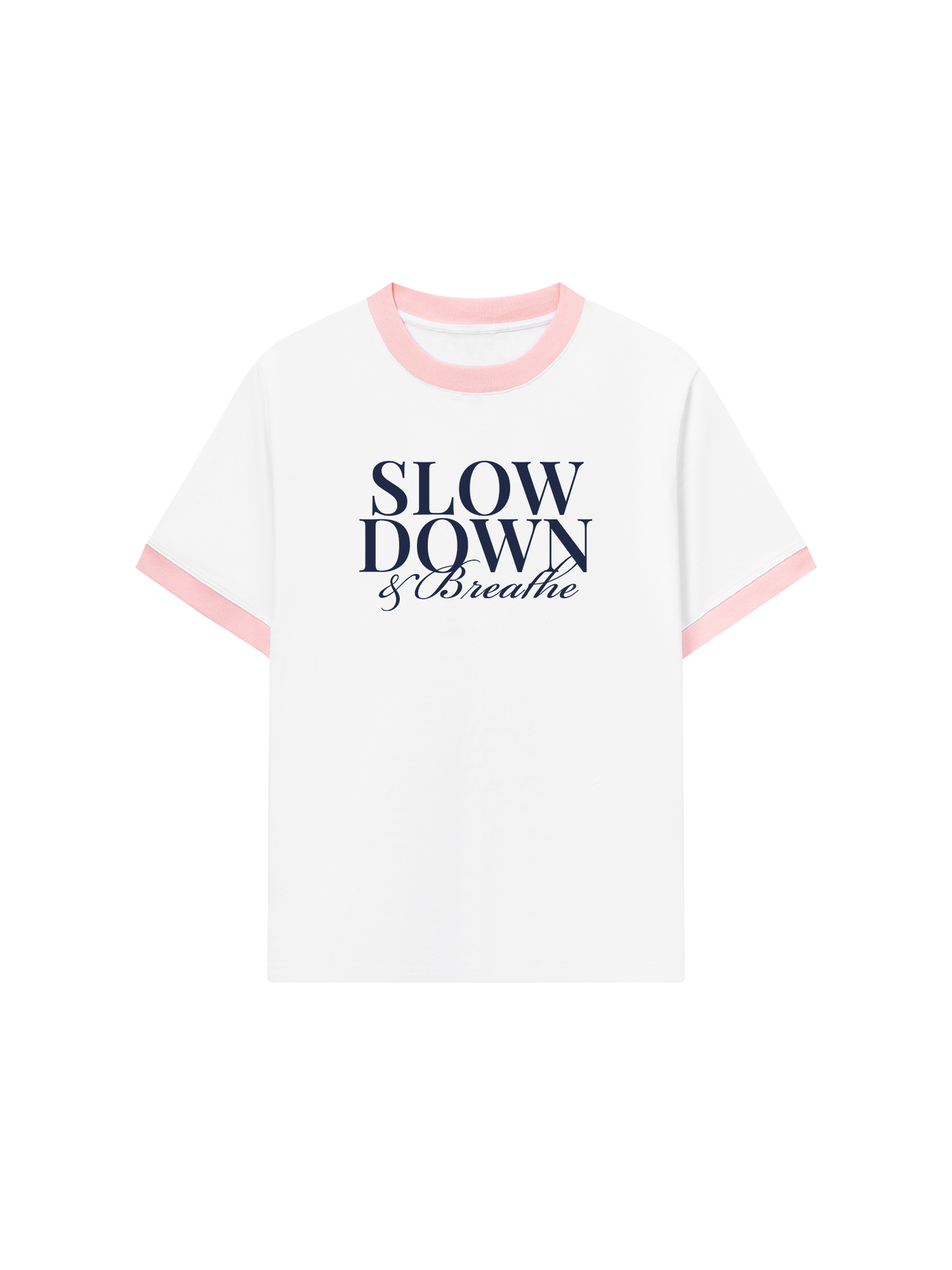 Áo Thun Ringer Relaxed Fit Slow Down & Breathe