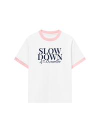 Áo Thun Ringer Relaxed Fit Slow Down & Breathe