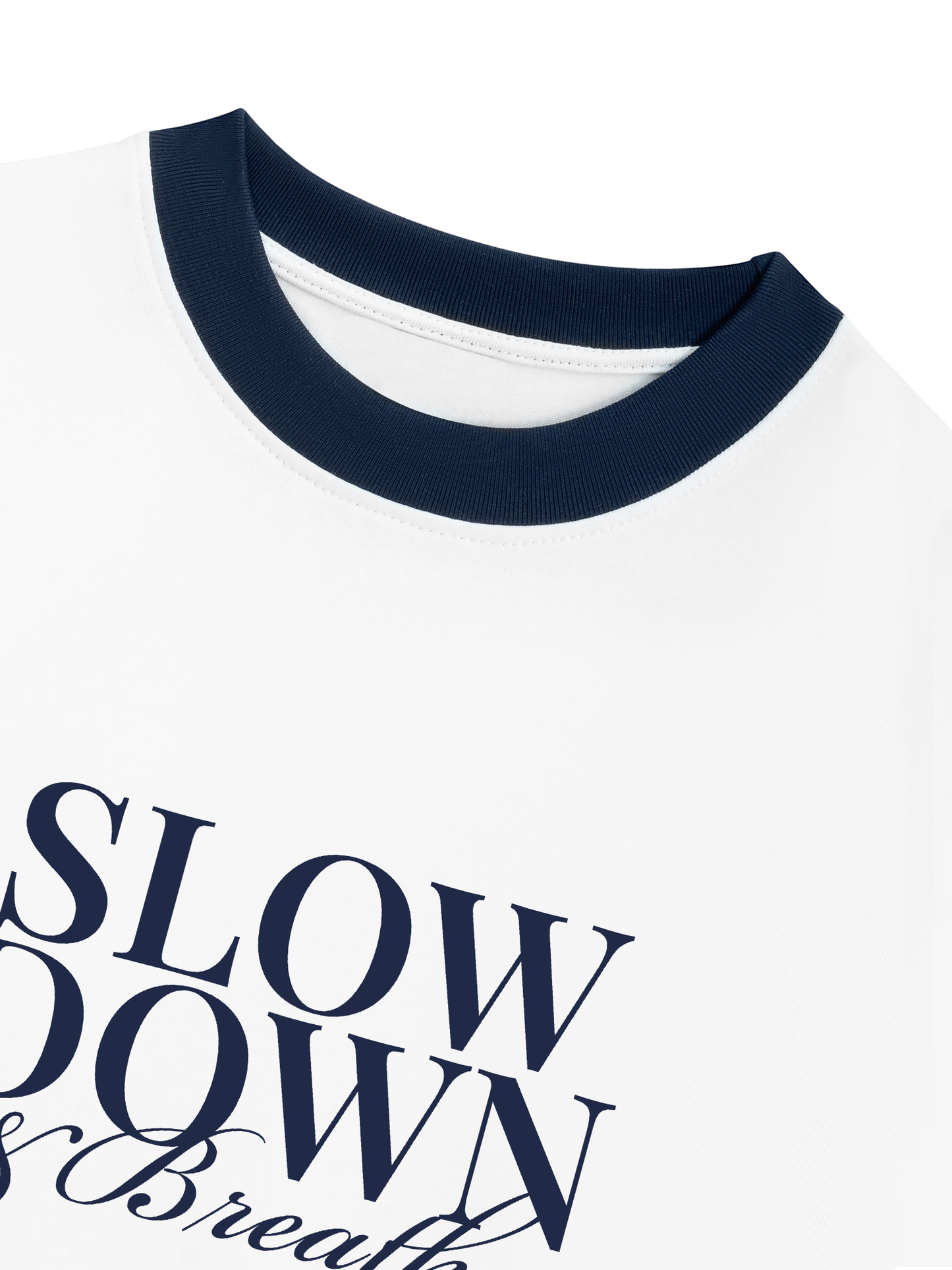 Áo Thun Ringer Relaxed Fit Slow Down & Breathe