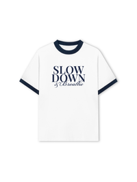 Áo Thun Ringer Relaxed Fit Slow Down & Breathe
