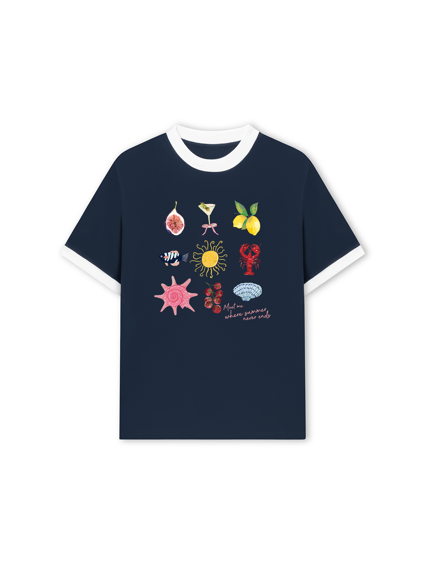 Áo Thun Ringer Relaxed Fit Where Summer Never Ends