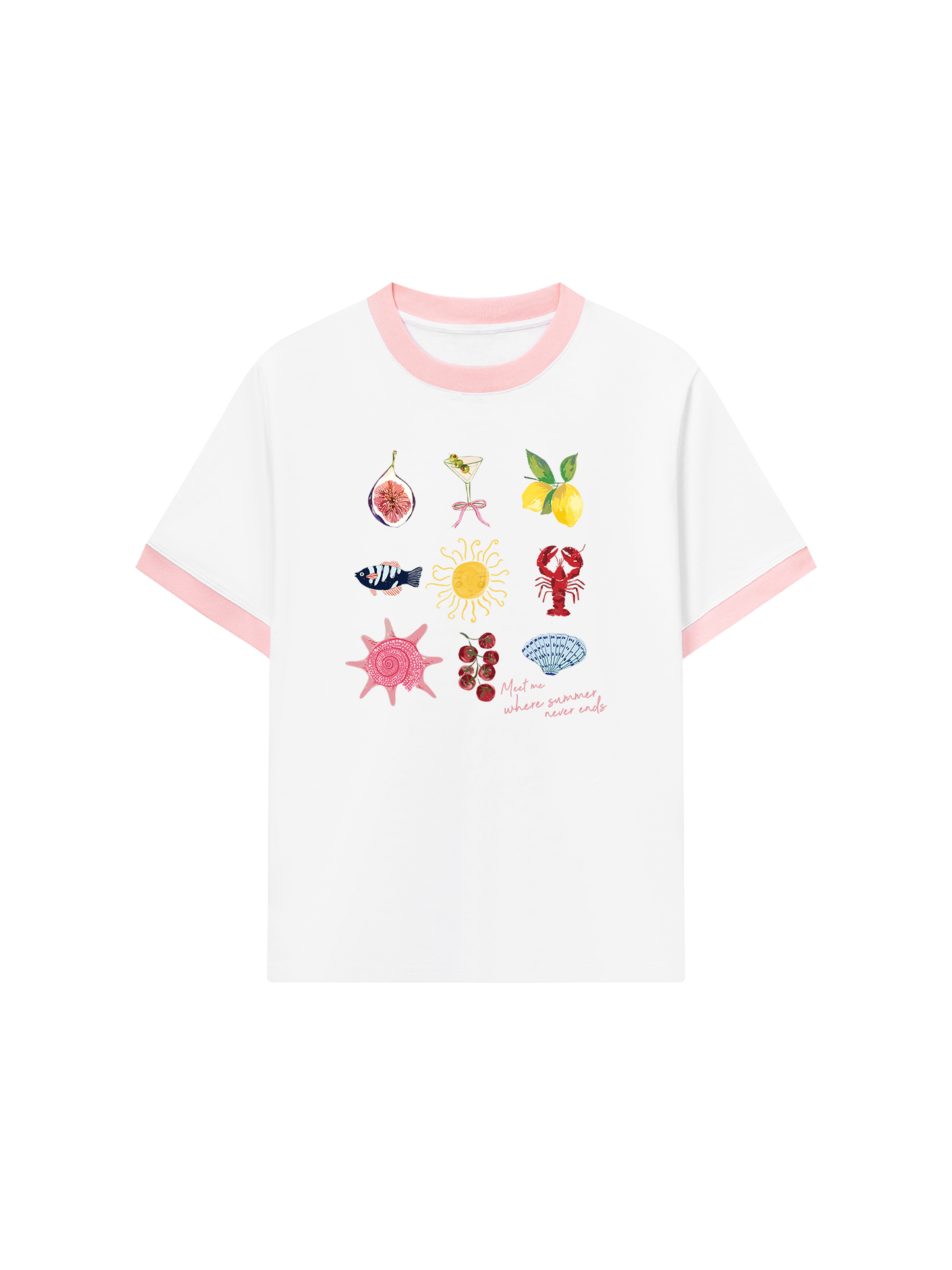 Áo Thun Ringer Relaxed Fit Where Summer Never Ends